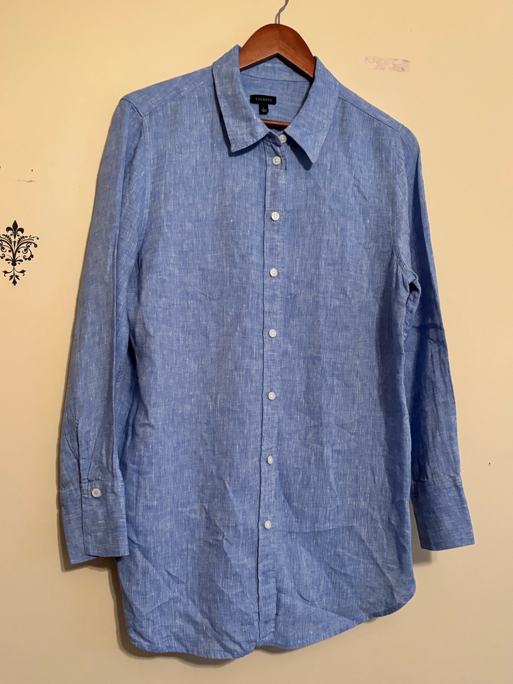 Talbots linen blouse in a tunic length size large - Picture 2 of 5